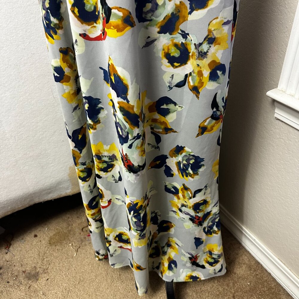 Express Maxi Dress sz Large Floral sleeveless v neck Resort Cruise Vacation‎ - Picture 3 of 7